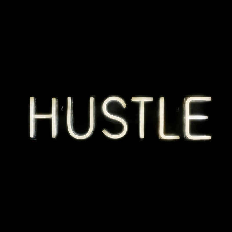 “HUSTLE” LED Neon Sign